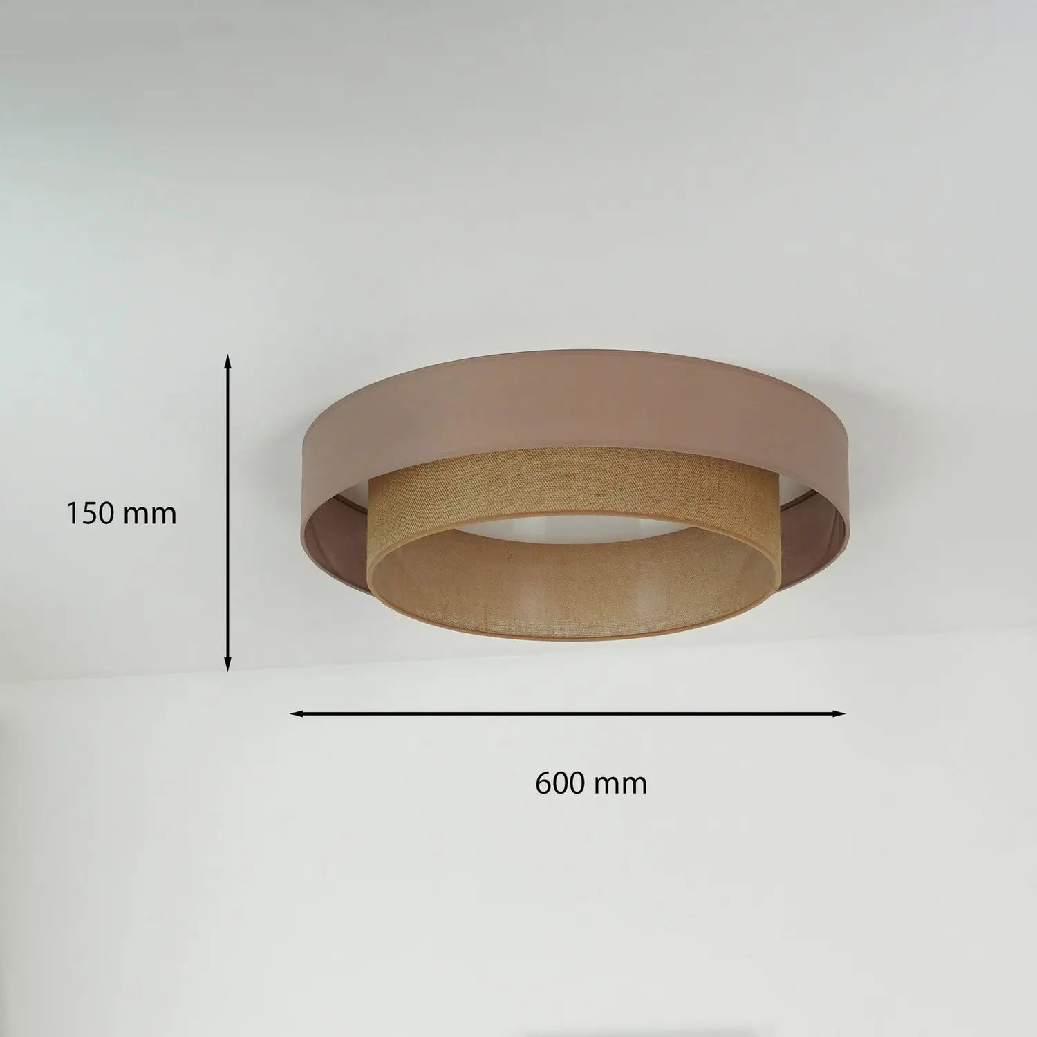 B-Ware Duolla Led Deckenleuchte Luneta Jute Lampe Braun ø 60 Cm 3 Step Dim Deckenlampe - 5905317606363