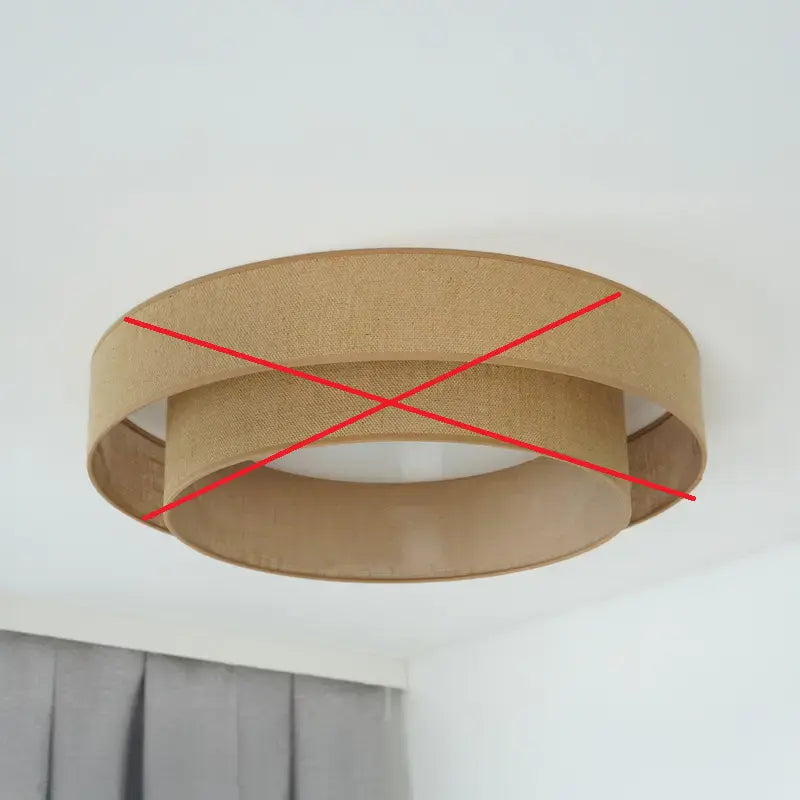 B-Ware Duolla Luneta Led Deckenleuchte Lampe Braun Jute Siehe Text/Foto - 5905317606400