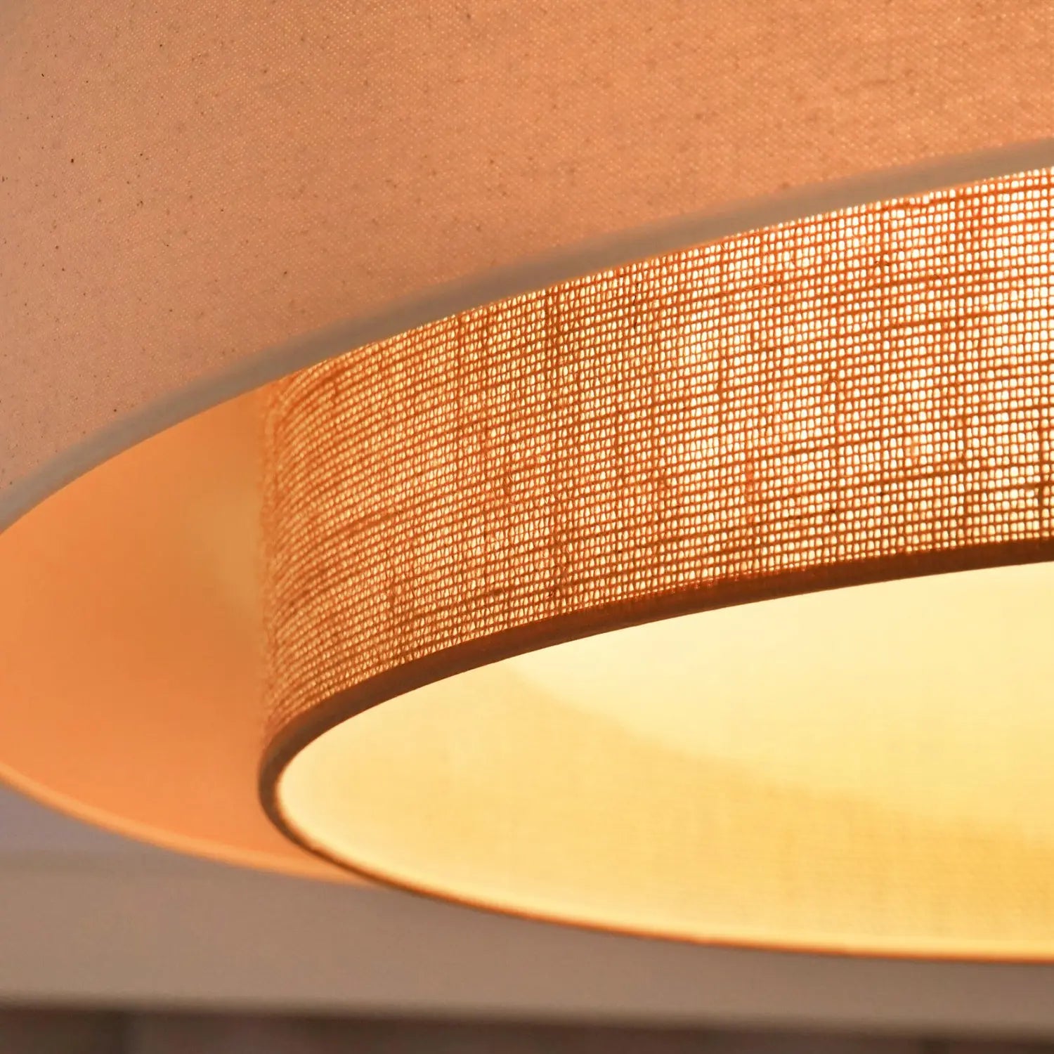 B-Ware Duolla Led Deckenleuchte Luneta S Fernbedienung Jute Beige Braun ø 60 Cm - 5905317606424