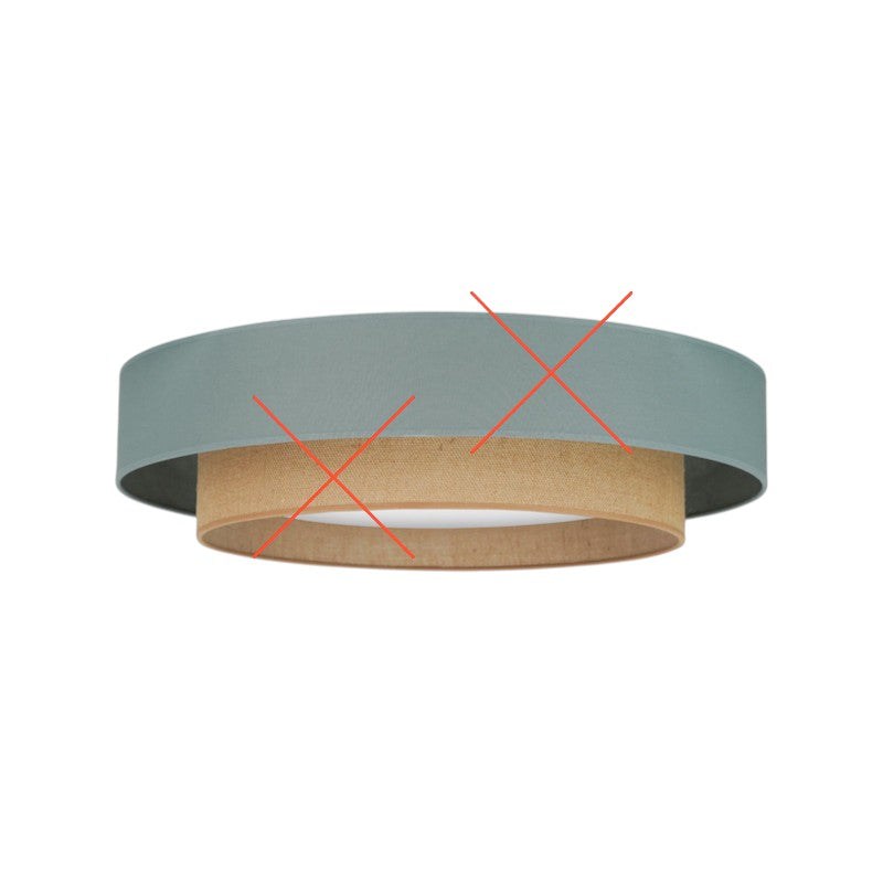 Luneta Deckenleuchte Lampe LED Fernbedienung Textil grün beige dimmbar 60 cm670 - 5905317606356