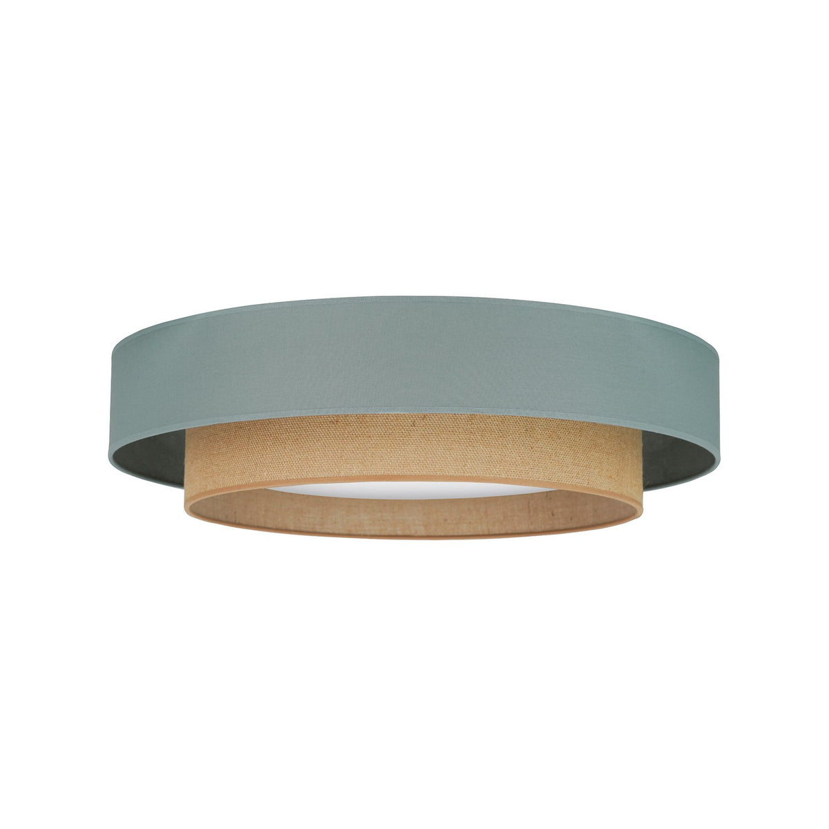 Luneta Deckenleuchte Lampe LED Fernbedienung Textil grün beige dimmbar 60 cm - 5905317606356