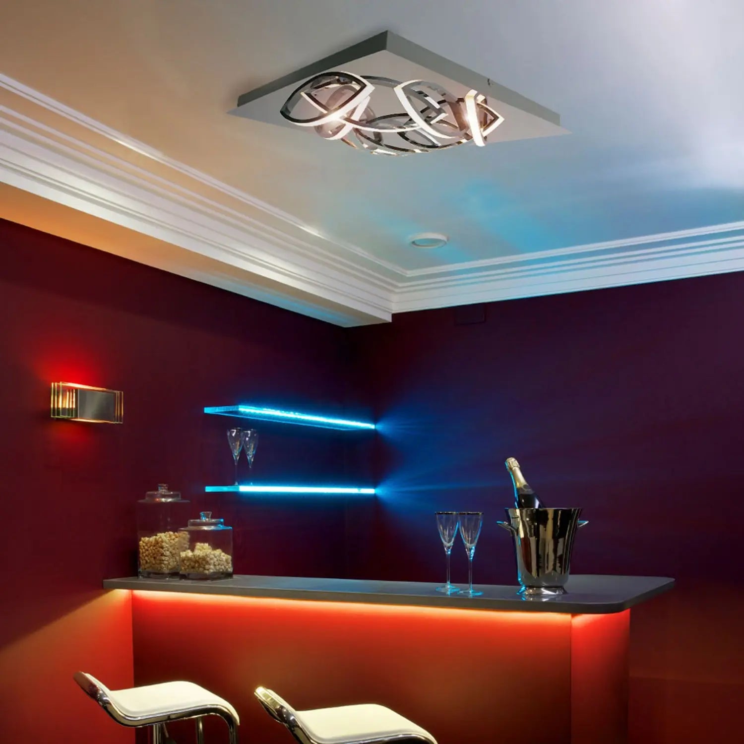 B-Ware Näve Led Deckenleuchte Lampe Manchester Deckenlampe 9 Flg Chrom Dimmbar - 4003222847374