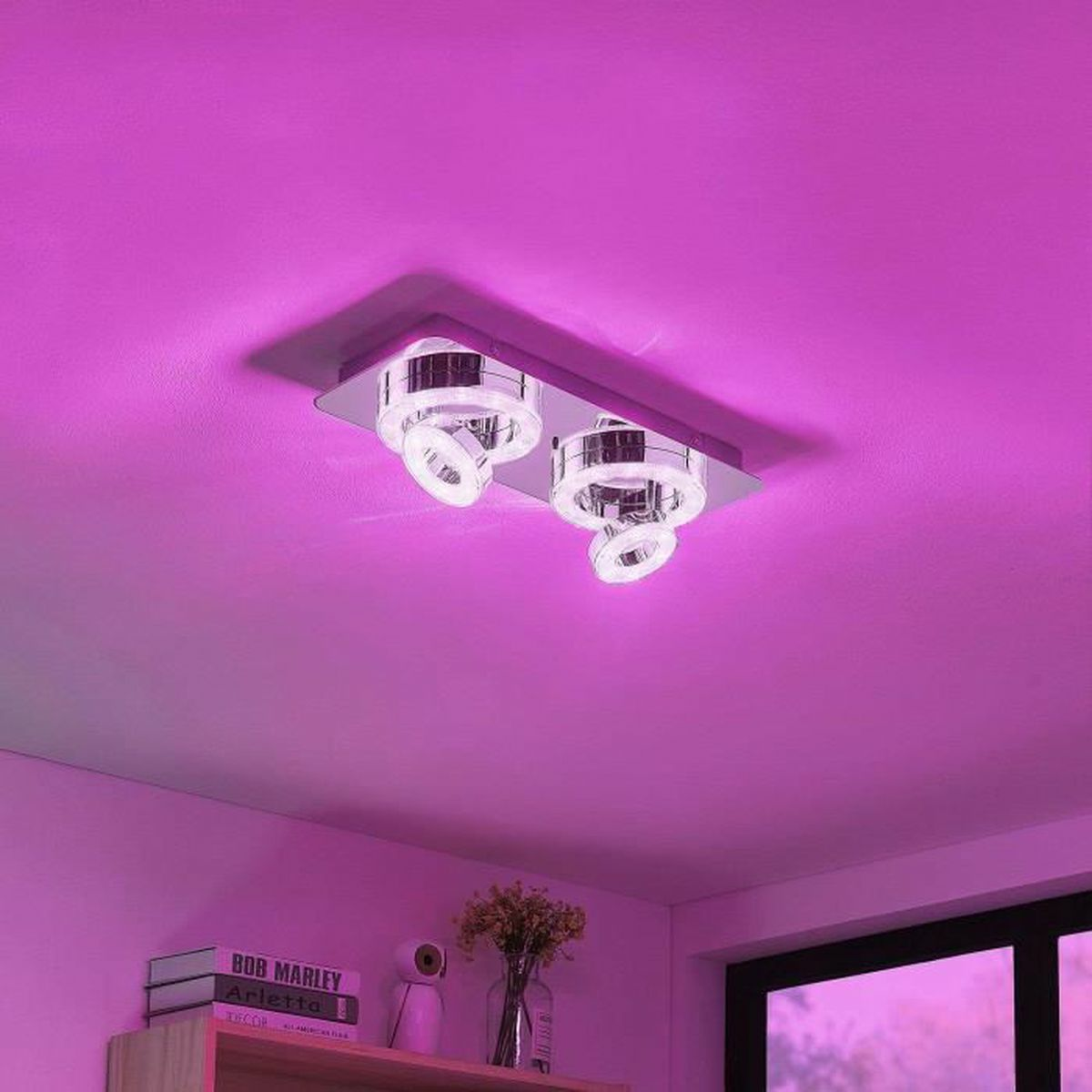 B-Ware Lindby Led Deckenlampe Deckenlampe Lampe Leuchte Hängend Mikkel Rgbw 40x17 Cm - 4251096557978