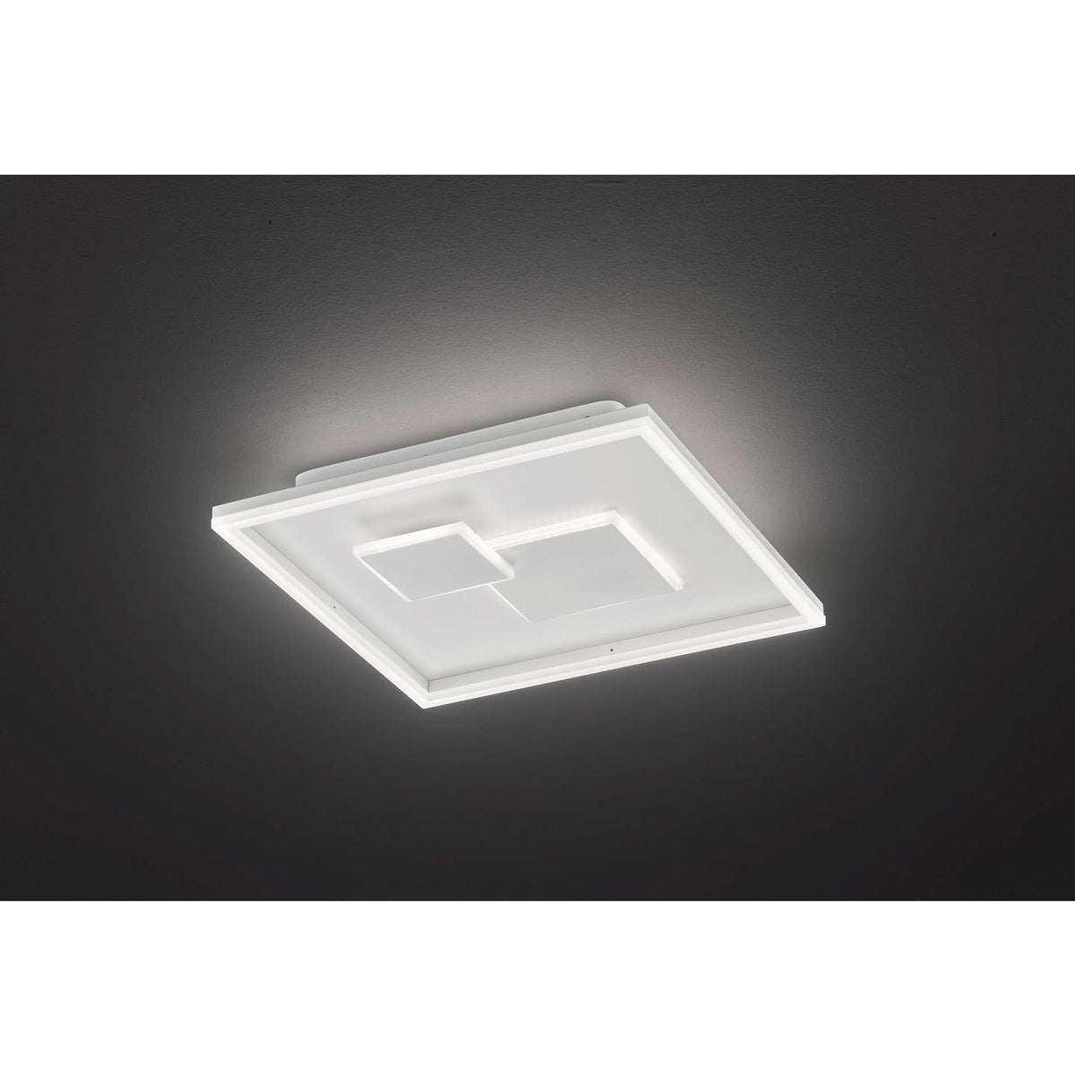 WOFI Nadra Deckenlampe Deckenlampe Lampe Leuchte Decke dimmbar weiß 27 W eckig - 4003474389080
