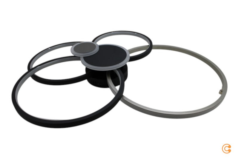 B-Ware Just Light Deckenleuchte Deckenlampe Led Papilon Schwarz Aluminium Aluminium 547 - 4043689983994