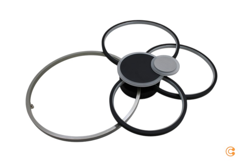 B-Ware Just Light Deckenleuchte Deckenlampe Led Papilon Schwarz Aluminium Aluminium 547 - 4043689983994