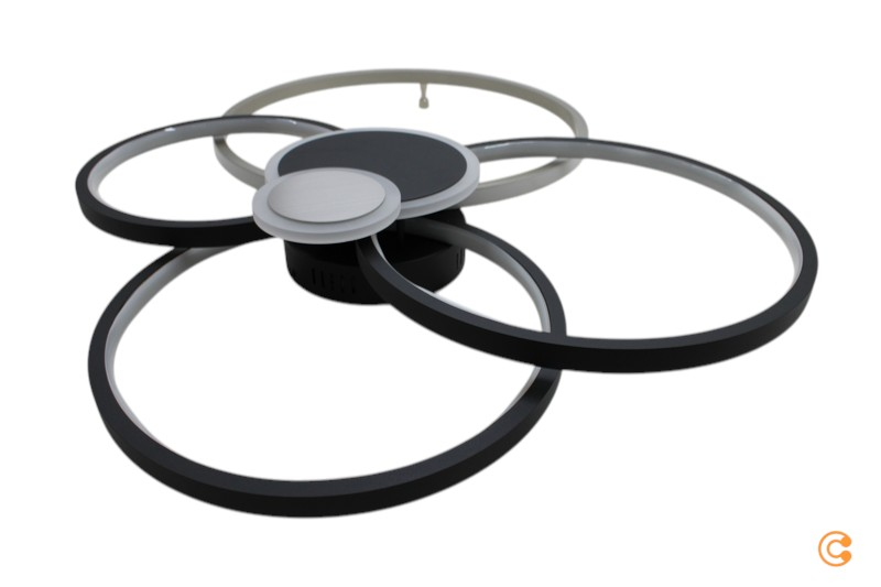 B-Ware Just Light Deckenleuchte Deckenlampe Led Papilon Schwarz Aluminium Aluminium 547 - 4043689983994