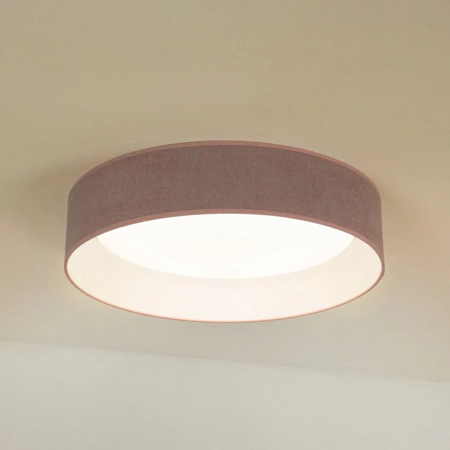 B-Ware Duolla Led Deckenleuchte Plafond Lampe Rosa Stoff ø 45 Cm 3 Step Dim Leuchte - 5905317606554