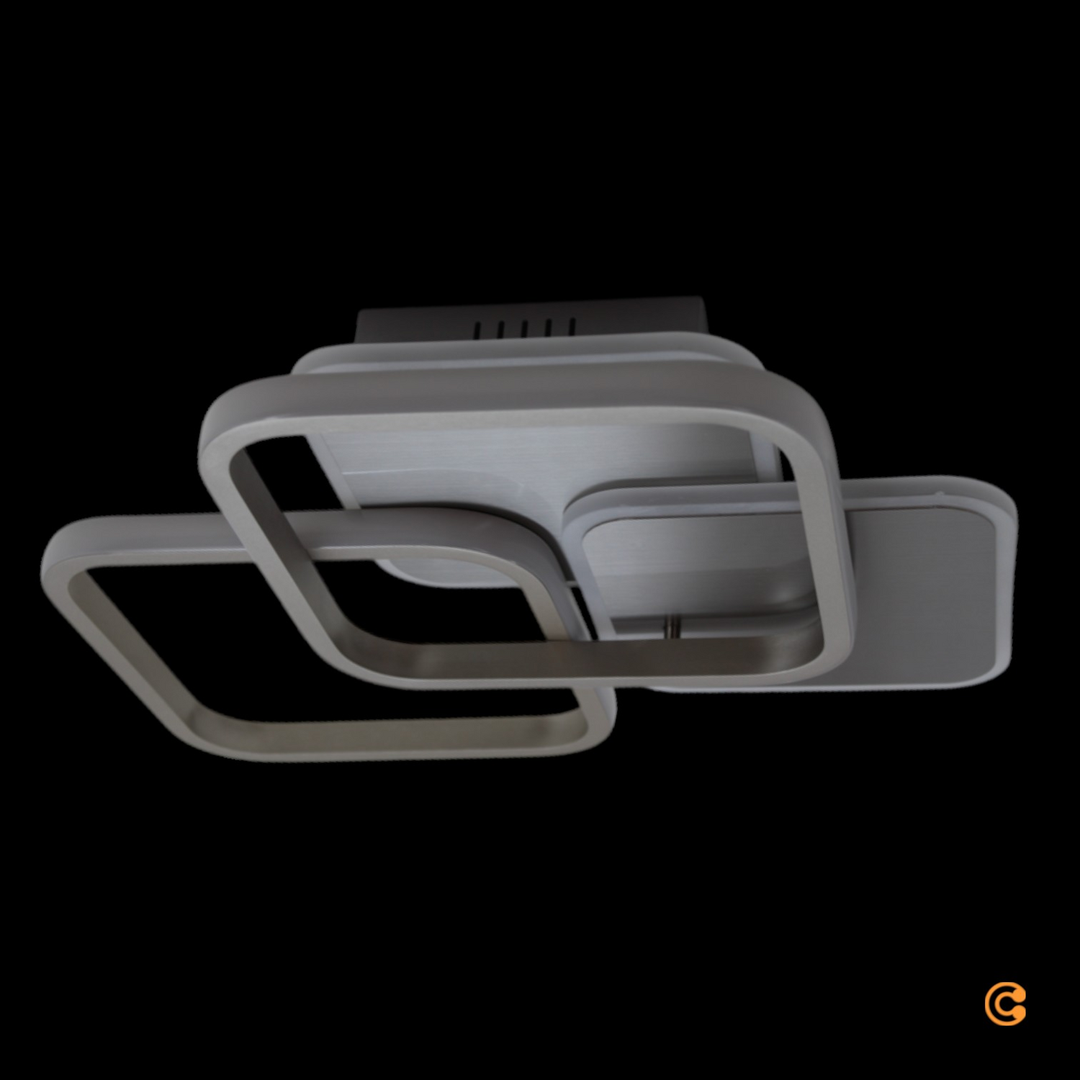 Just Light Led Deckenleuchte Lampe Sevent Schwarz 3000 K Eckig Wohnzimmerleuchte B-Ware - 4043689994556