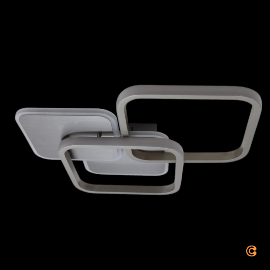 Just Light Led Deckenleuchte Lampe Sevent Schwarz 3000 K Eckig Wohnzimmerleuchte B-Ware - 4043689994556