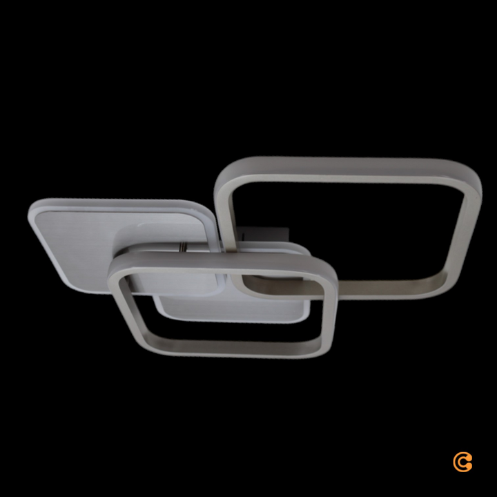 Just Light Led Deckenleuchte Lampe Sevent Schwarz 3000 K Eckig Wohnzimmerleuchte B-Ware - 4043689994556
