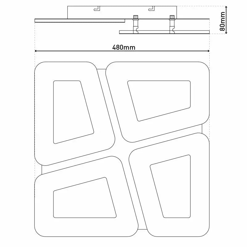 B-Ware Näve Led Deckenleuchte Leuchte Simen Led Weiß Metall 48x48 Cm Cct Fernbedienung - 4003222892770