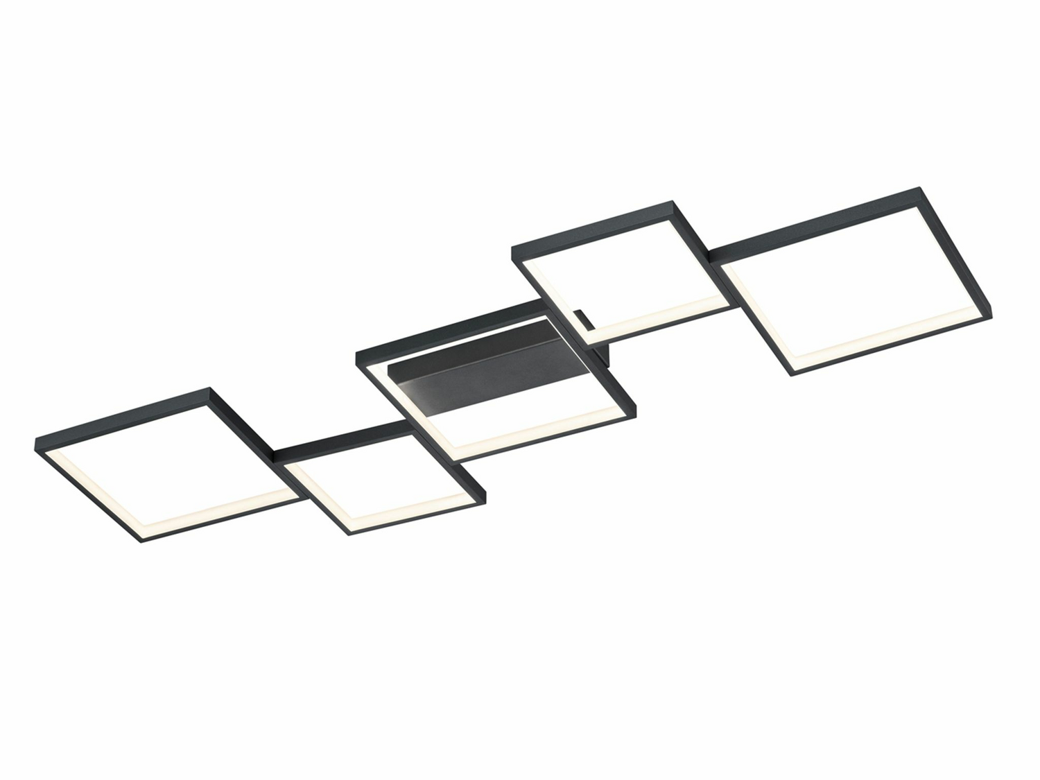 B-Ware Trio Led Deckenlampe Sorrento Deckenlampe Lampe Leuchte Schwarz Matt 120x48 Cm - 4017807448184