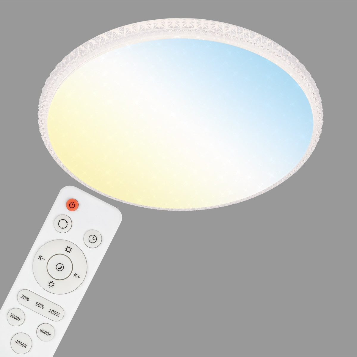 Deckenleuchte Lampe Briloner LED Style Fernbedienung weiß Metall Kunststoff - 4002707365532