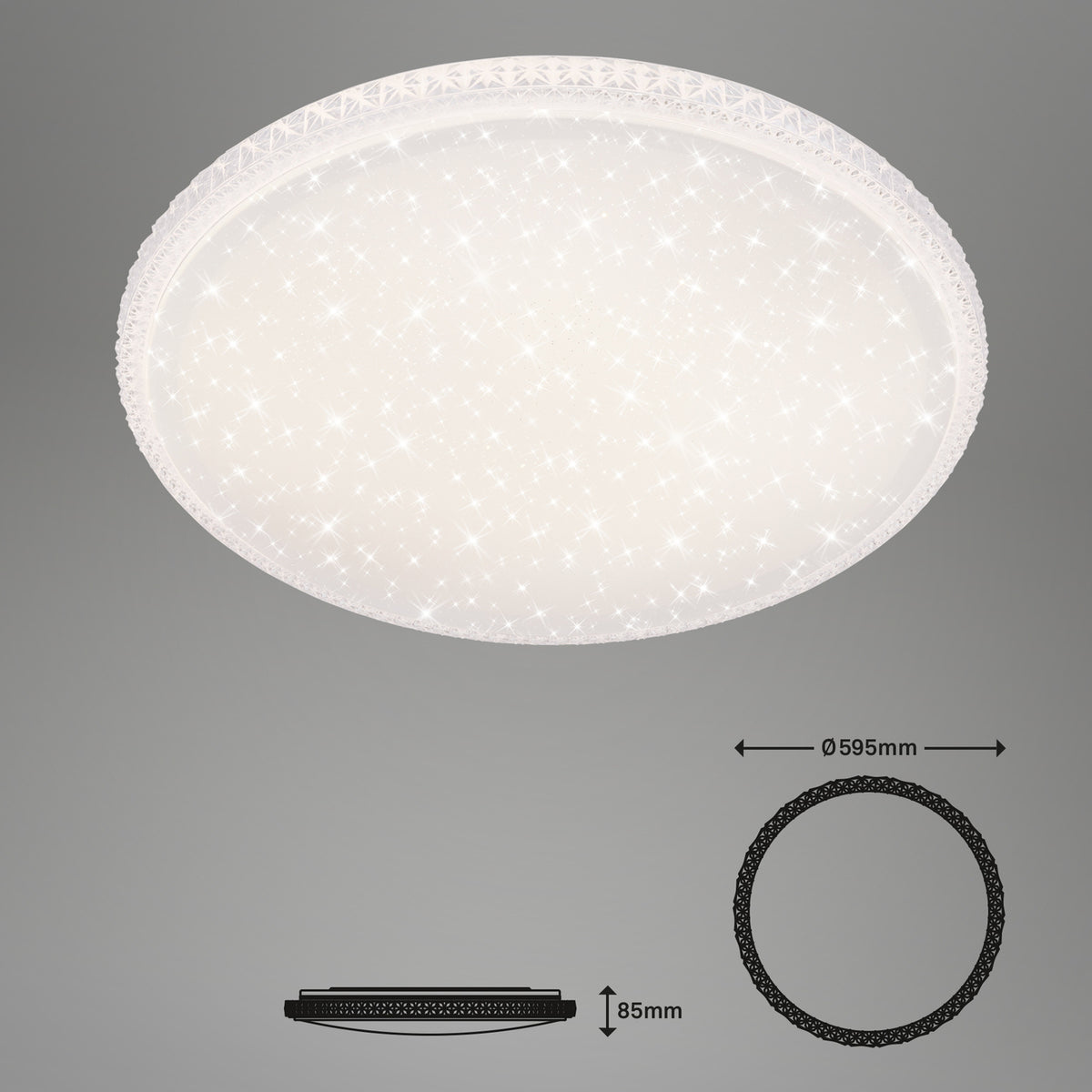 Deckenleuchte Lampe Briloner LED Style Fernbedienung weiß Metall Kunststoff - 4002707365532