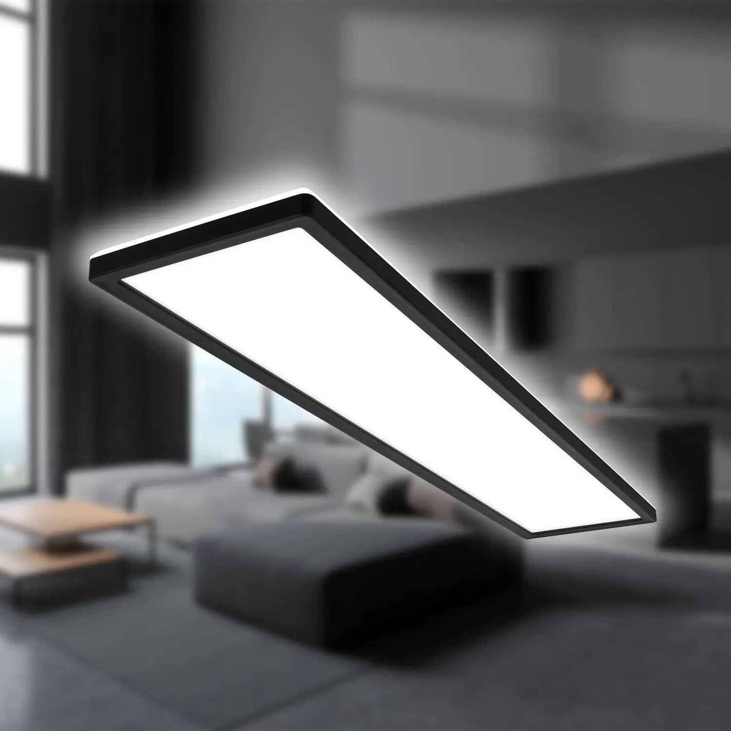 B-Ware Briloner Tava Led Deckenleuchte Lampe Schwarz Kunststoff 98 Cm Backlight 4000 K - 4002707460275