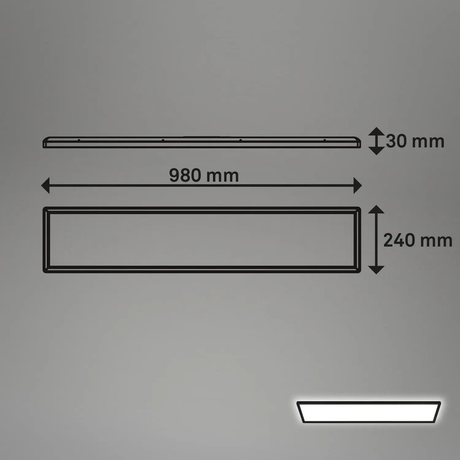 B-Ware Briloner Tava Led Deckenleuchte Lampe Schwarz Kunststoff 98 Cm Backlight 400873 - 4002707460275