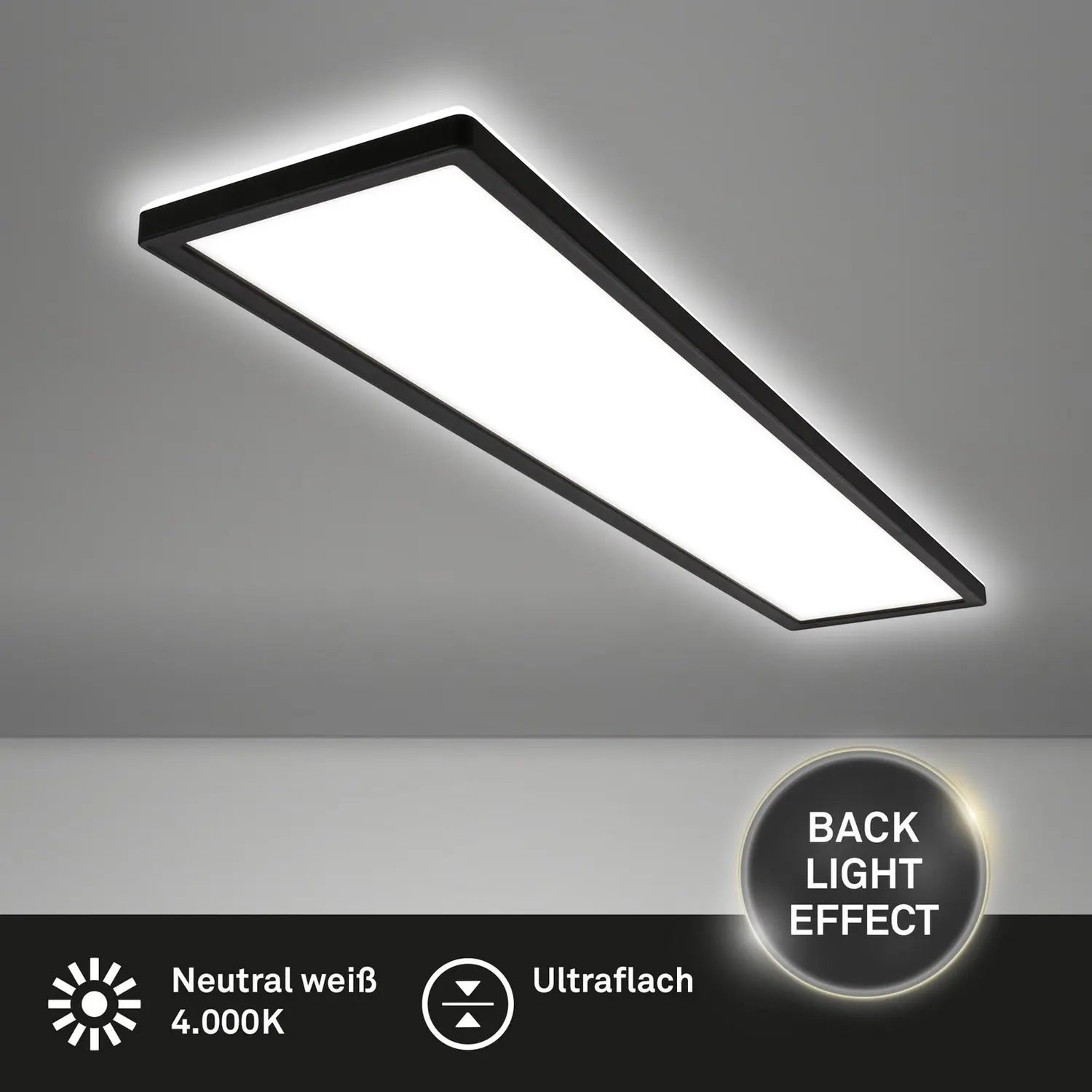 B-Ware Briloner Tava Led Deckenleuchte Lampe Schwarz Kunststoff 98 Cm Backlight 400873 - 4002707460275