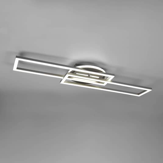 Reality Leuchten Deckenleuchte Lampe LED Twister drehbar Fernbedienung nickel ma - 4017807540451