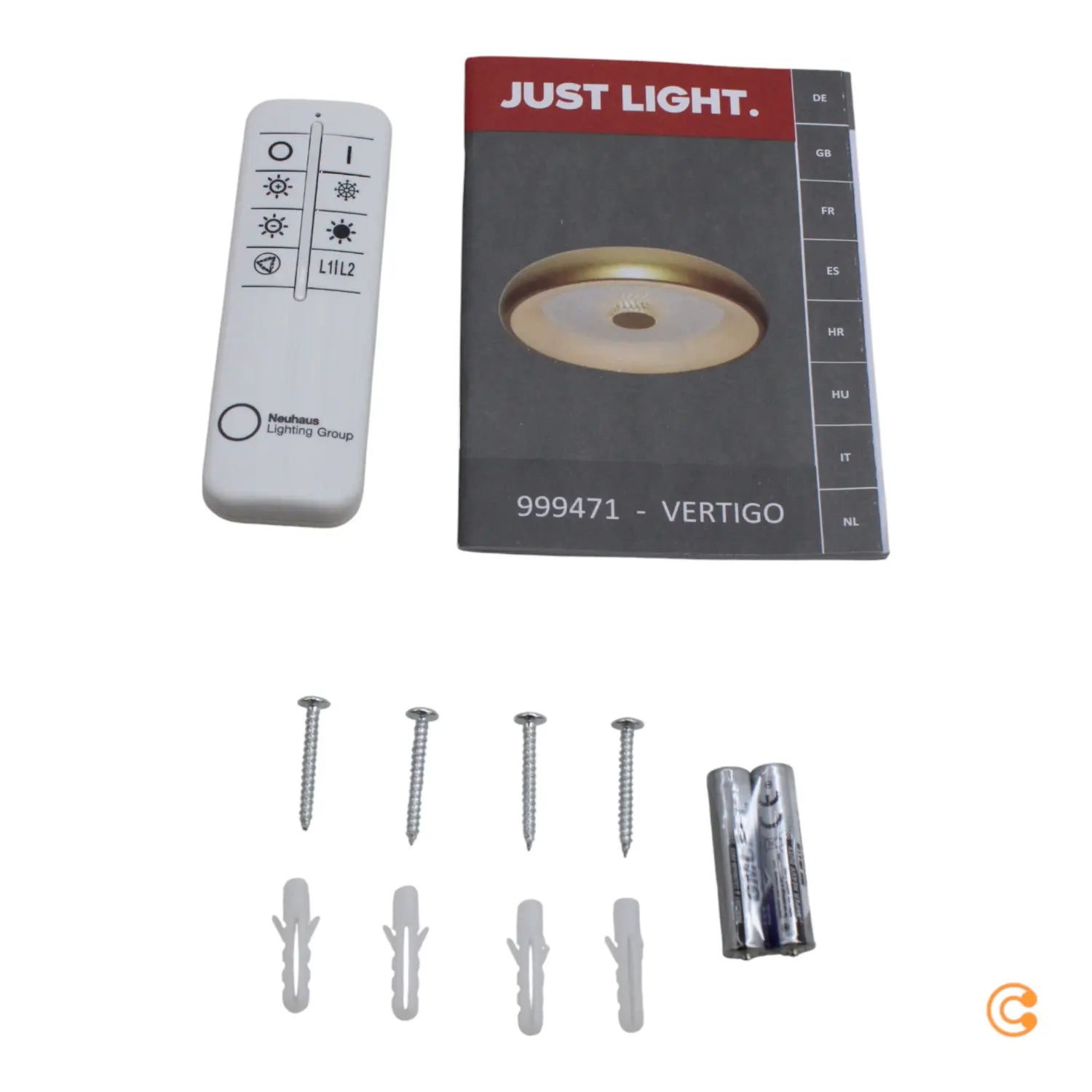 B-Ware Just Light Led Deckenleuchte Leuchte Vertigo Messing Cct Fernbedienung ø 46 Cm - 4043689994716