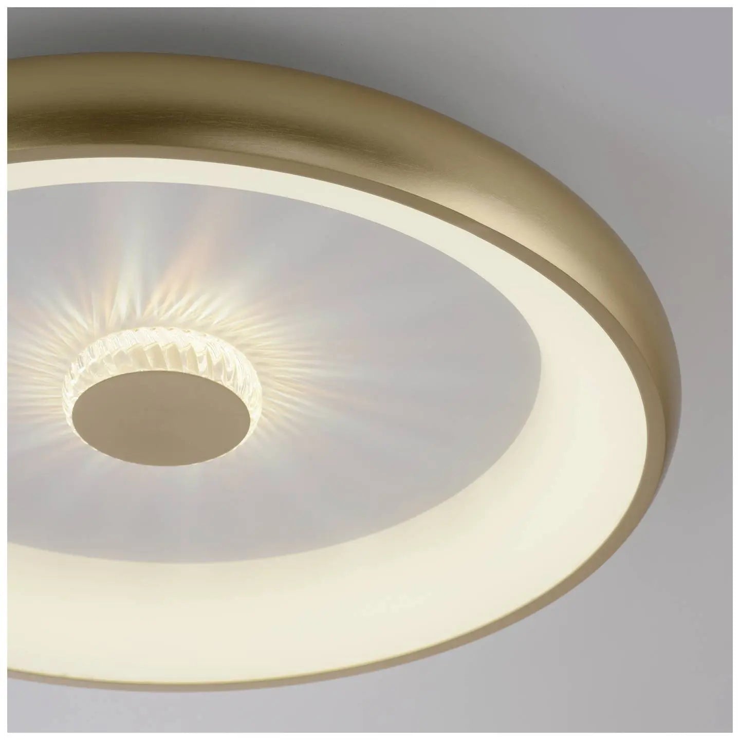B-Ware Led Deckenleuchte Lampe Vertigo Cct Rund Messing Matt Funkfernbedienung 615 Mm - 4043689995096