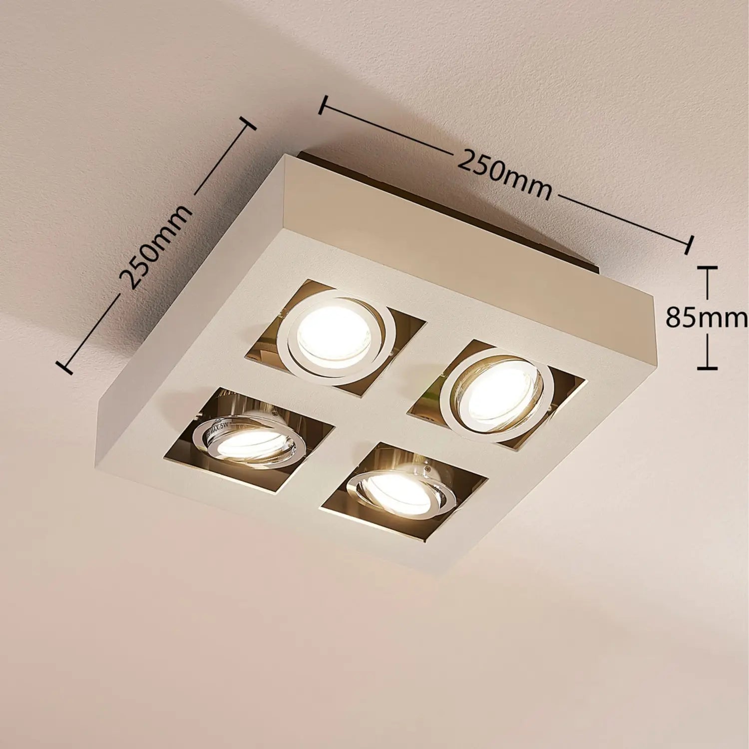 B-Ware Arcchio Strahler Deckenlampe Vince Weiß Aluminium Gu10 Led Lampe Leuchte 25 Cm - 4251096541946