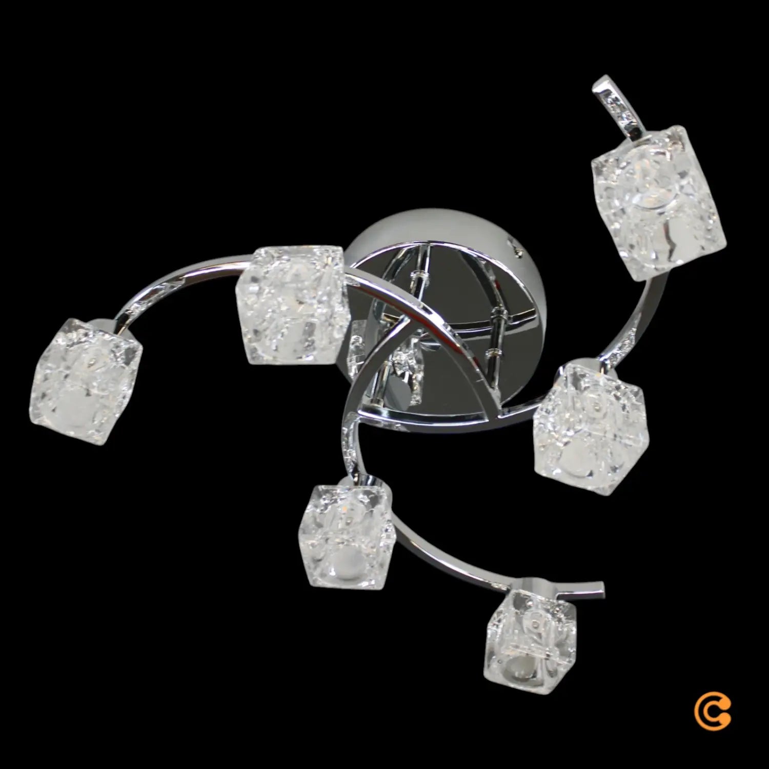 B-Ware Led Deckenleuchte Lampe Yaro Kristallleuchte Wohnzimmer Chrom Dimmbar 6 Flammig - 4251096550184