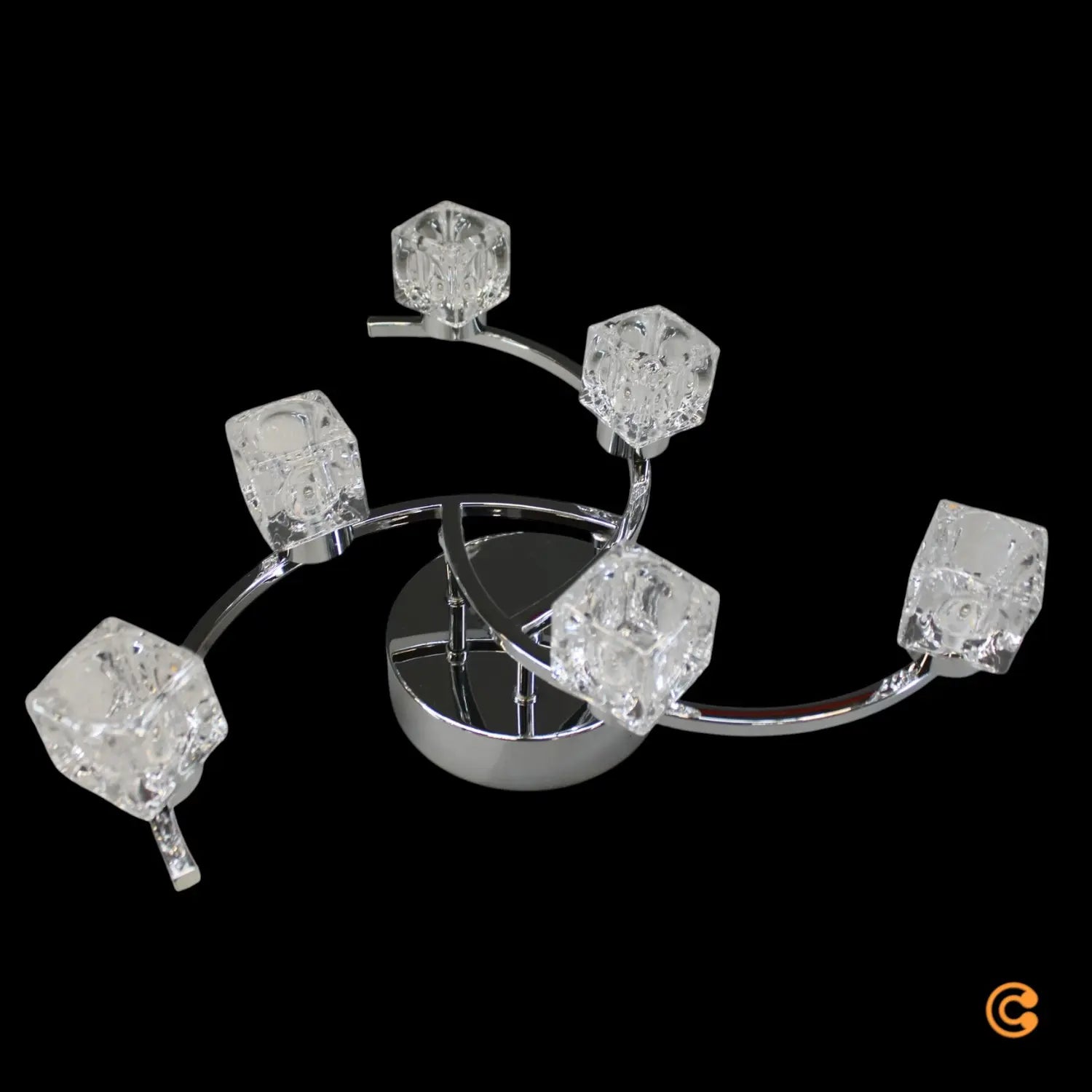 B-Ware Led Deckenleuchte Lampe Yaro Kristallleuchte Wohnzimmer Chrom Dimmbar 6 Flammig - 4251096550184
