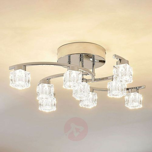 B-Ware Lampenwelt.Com Led Deckenlampe Deckenlampe Lampe Yaro Verchromt Dimmbar 9 Fl.