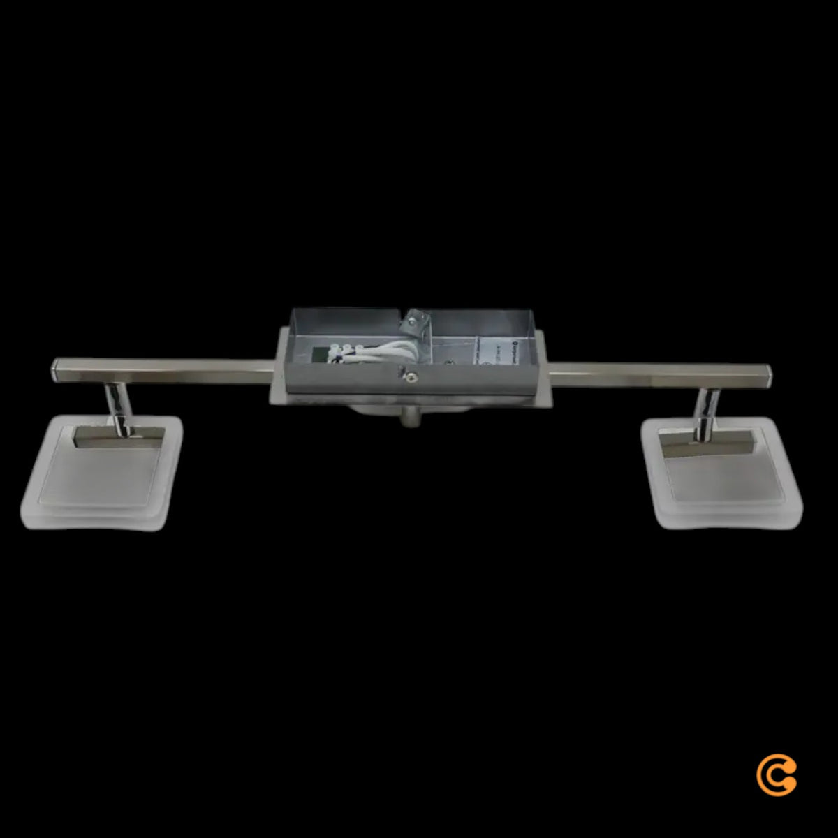 Evelina Deckenstrahler Wandlampe LED Leuchte Badezimmer Flur Glas Satin Nickel - 4251096555165