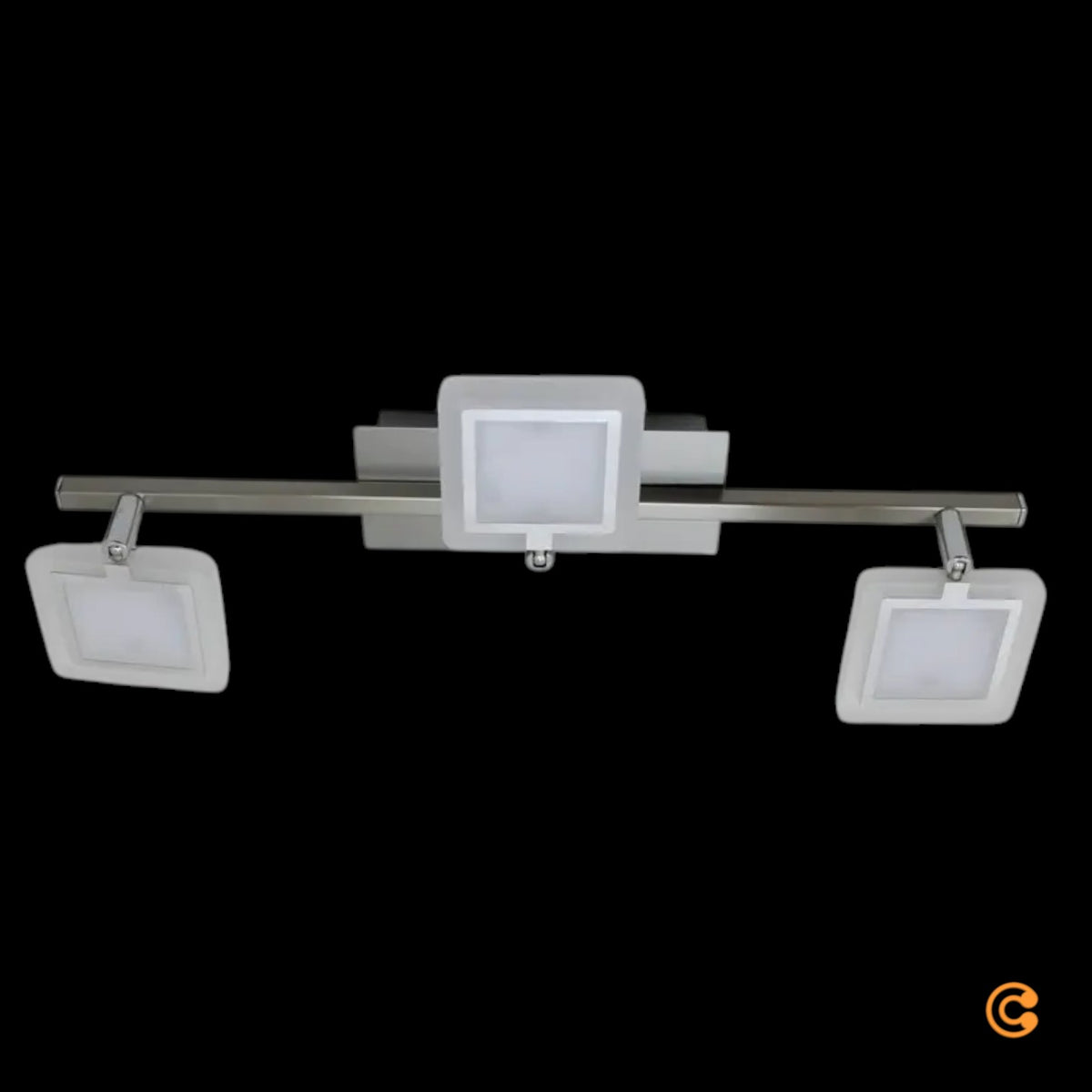 Evelina Deckenstrahler Wandlampe LED Leuchte Badezimmer Flur Glas Satin Nickel - 4251096555165