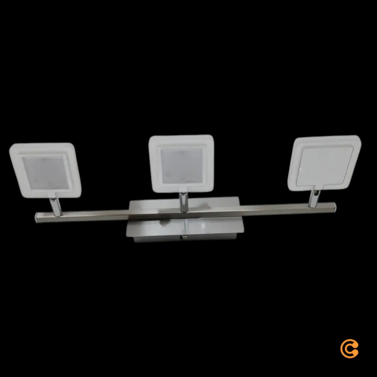 Evelina Deckenstrahler Wandlampe LED Leuchte Badezimmer Flur Glas Satin Nickel - 4251096555165