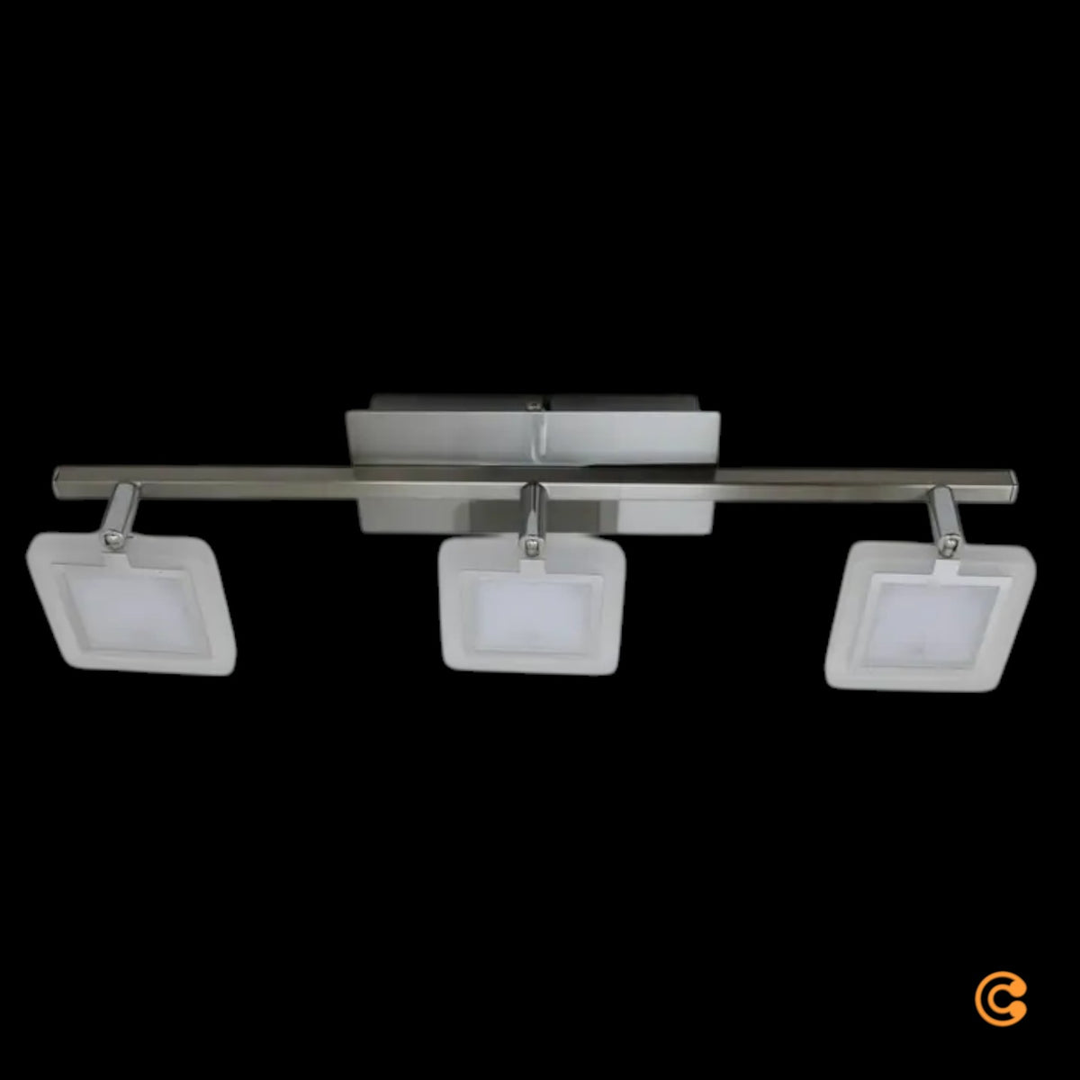 Evelina Deckenstrahler Wandlampe LED Leuchte Badezimmer Flur Glas Satin Nickel - 4251096555165