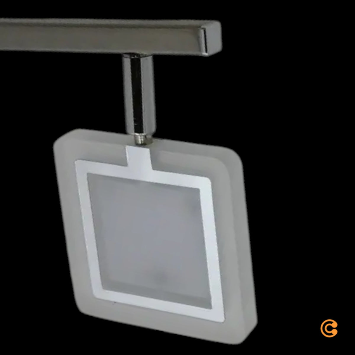 Evelina Deckenstrahler Wandlampe LED Leuchte Badezimmer Flur Glas Satin Nickel - 4251096555165