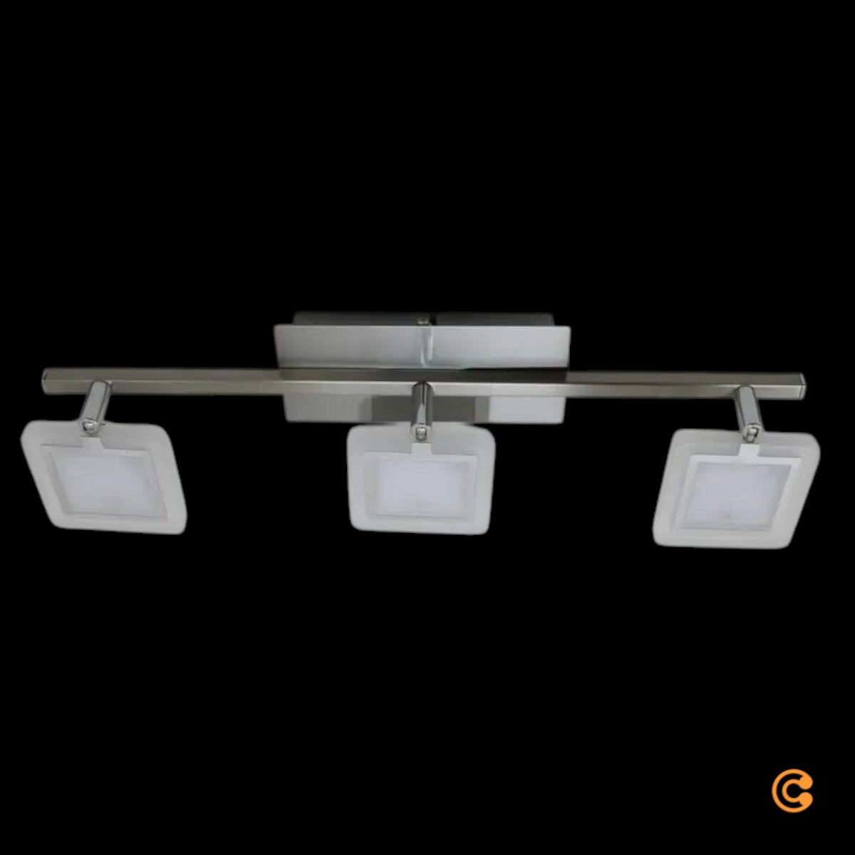 Evelina Deckenstrahler Wandlampe LED Leuchte Badezimmer Flur Glas Satin Nickel - 4251096555165