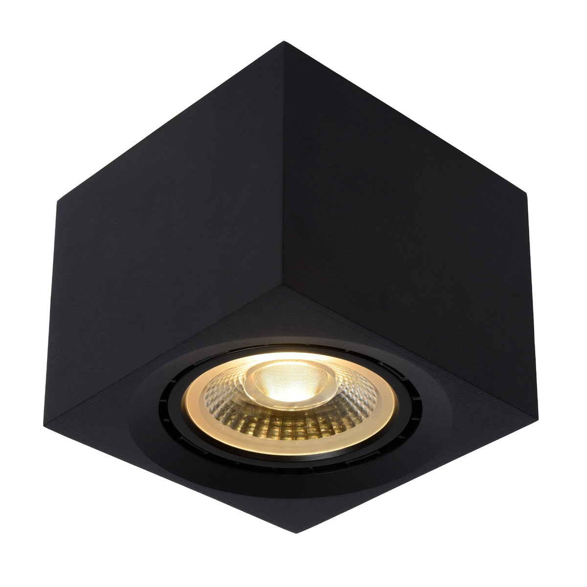 Lucide LED-Deckenstrahler Aufbauleuchte Fedler schwarz eckig Aluminium GU10 - 5411212092151