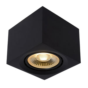 B-Ware Lucide LED-Deckenstrahler Aufbauleuchte Fedler schwarz eckig Aluminium GU10