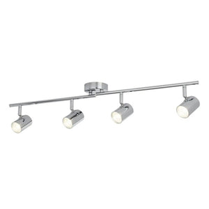 B-Ware Searchlight Deckenstrahler Deckenspot Led Rollo Chrom 4 Flammig Beweglich 3000 K
