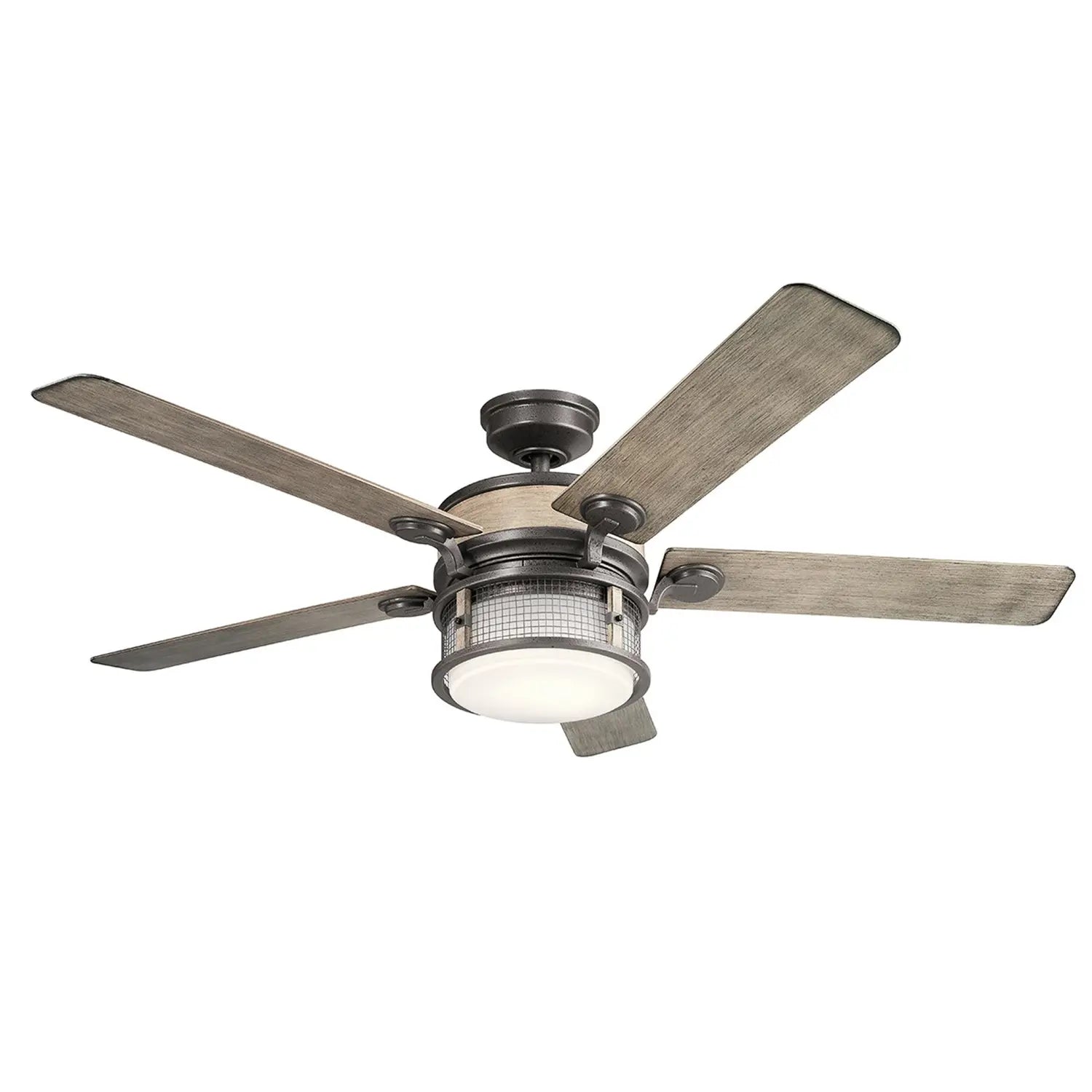 B-Ware Kichler Deckenventilator Ventilator Led Grau Weiss Abs Stahl Fernbedienung Ip44 - 5024005728412