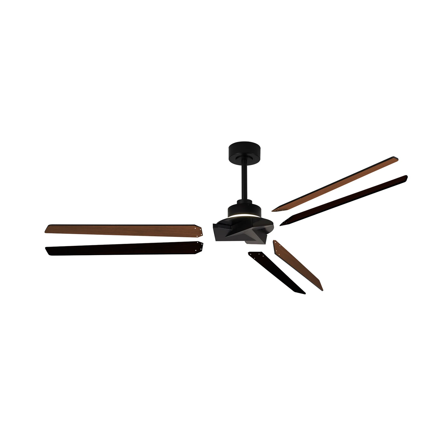 B-Ware Mantra Iluminación Led Deckenventilator Brisa Schwarz/Holz Dc Leise 175 Cm 821