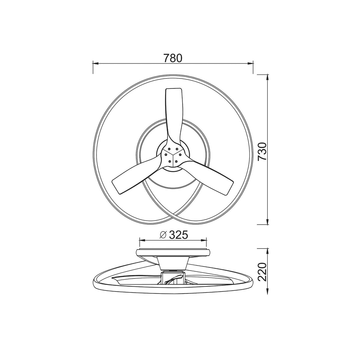 Mantra Iluminación LED-Deckenventilator Ventilator Ocean Decke weiß holz DC 78cm - 8435153282355
