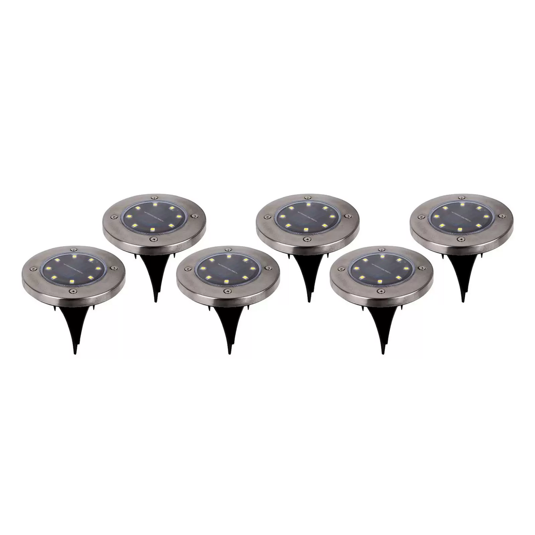 Näve Led Deko Solar Boden Erdspießleuchte Kian 6er Set Spießleuchte Lampe Spot B-Ware