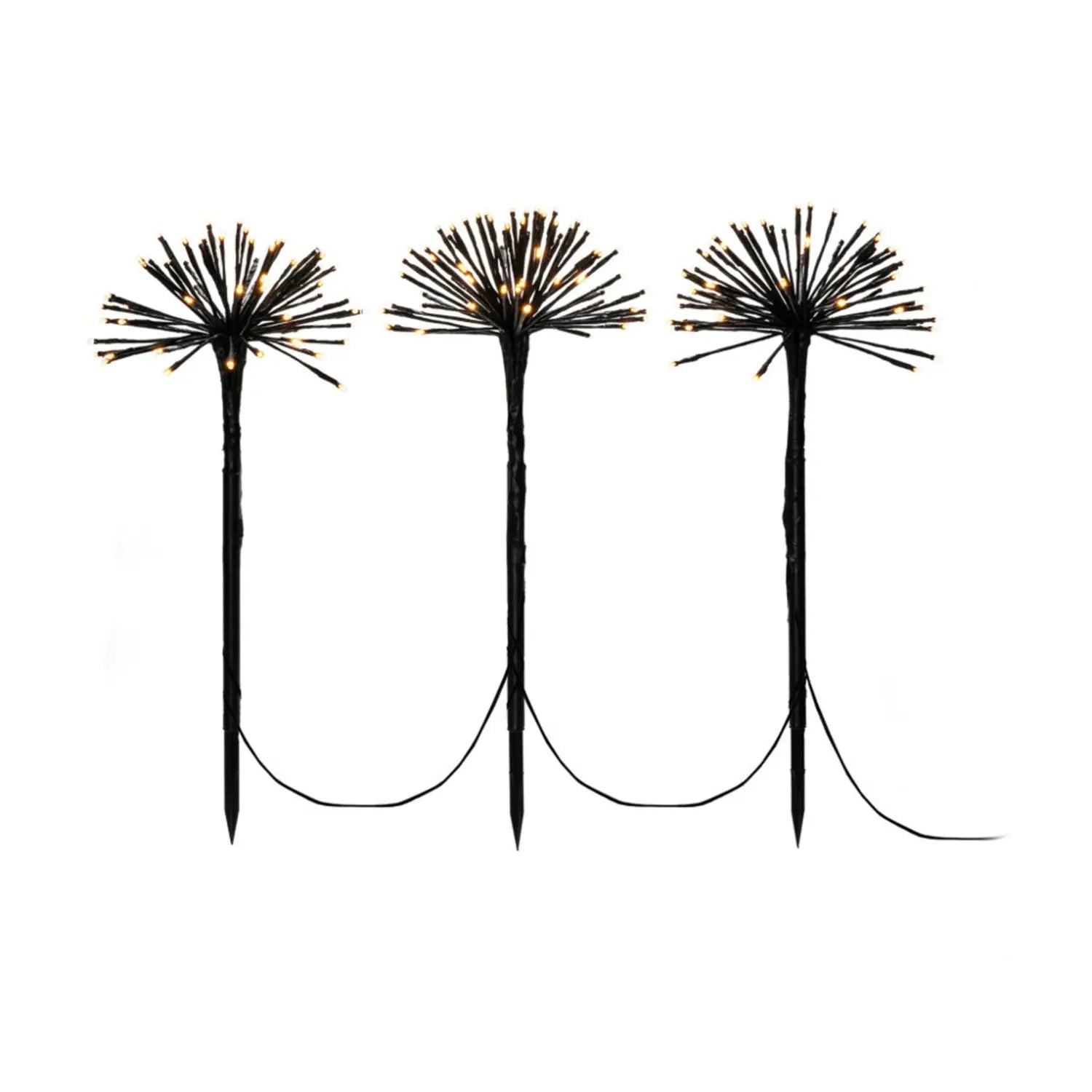 B-Ware Konstsmide Led Dekoleuchte Pusteblume Lichterkette Erdspieß Schwarz Ip44 3er Set - 7318304467805