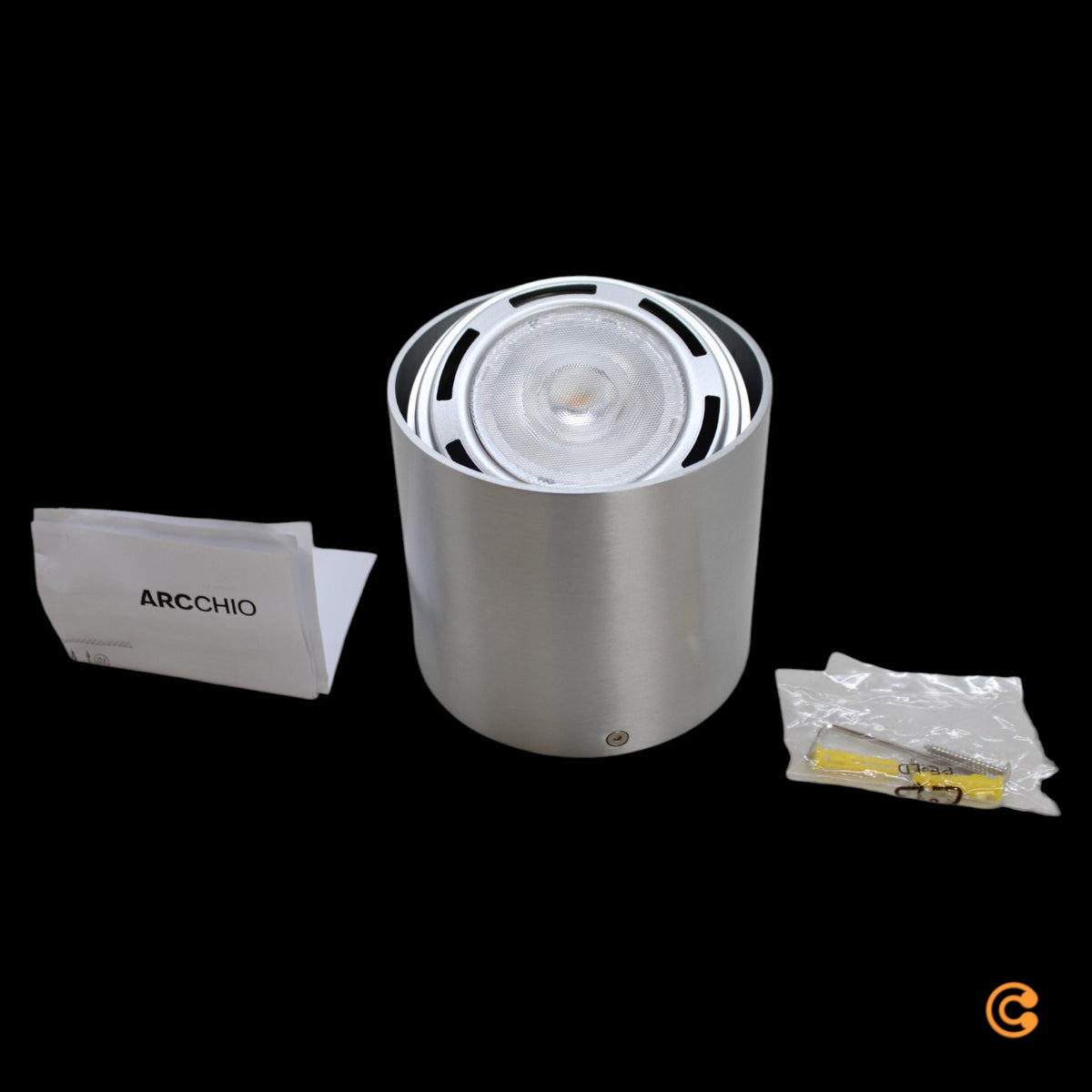 Arcchio Downlight Spotleuchte Leuchte GU10 LED Rosalie rund Silber dimmbar - 4251096552195