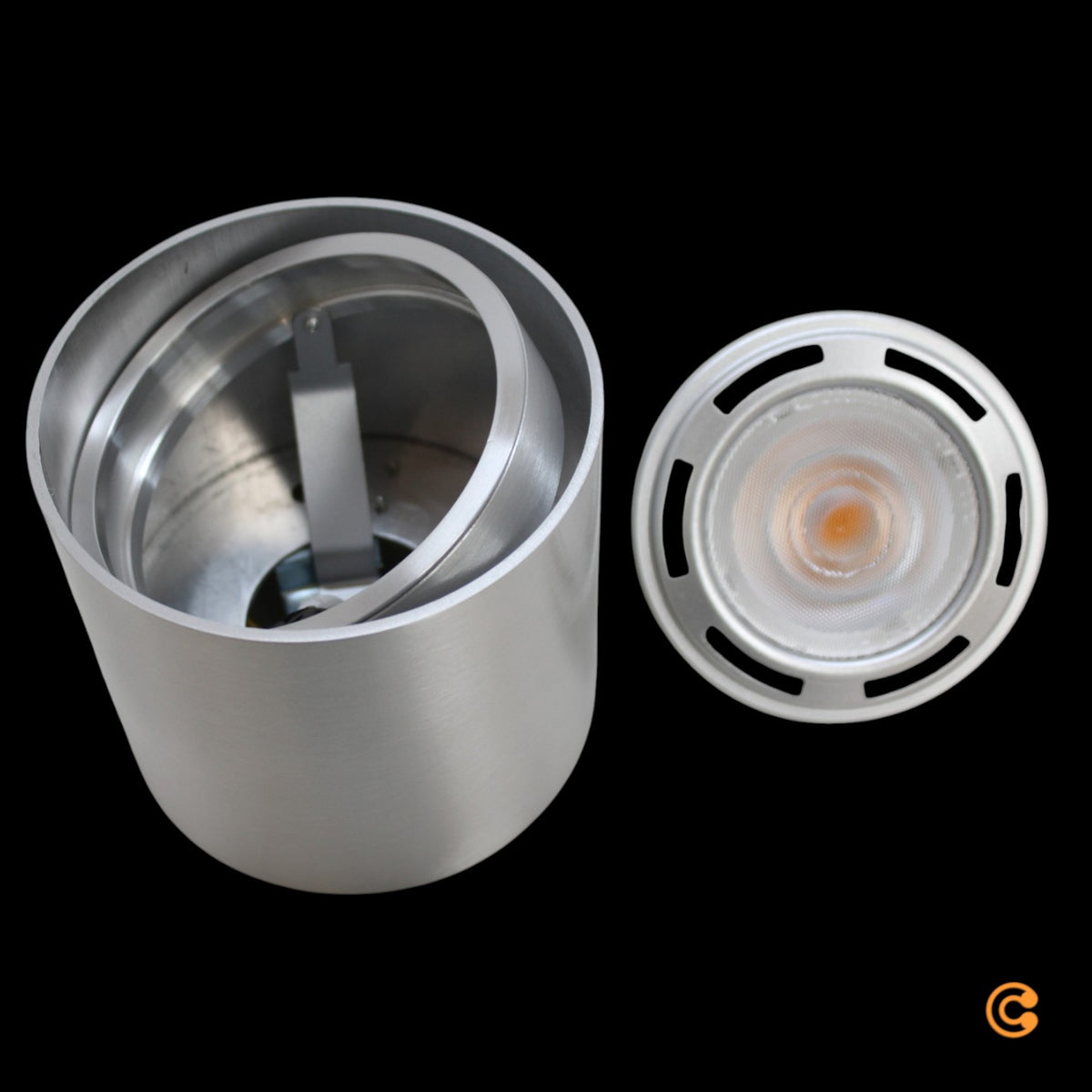 Arcchio Downlight Spotleuchte Leuchte GU10 LED Rosalie rund Silber dimmbar - 4251096552195