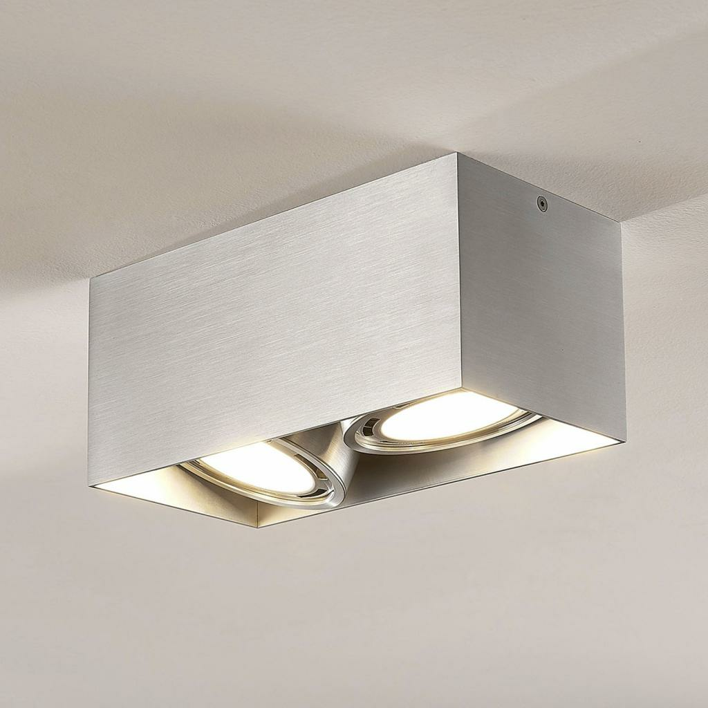 B-Ware Arcchio Led Downlight Deckenlampe Deckenlampe Rosalie Dimmbar Eckig 2 Fl. Alu - 4251096552232