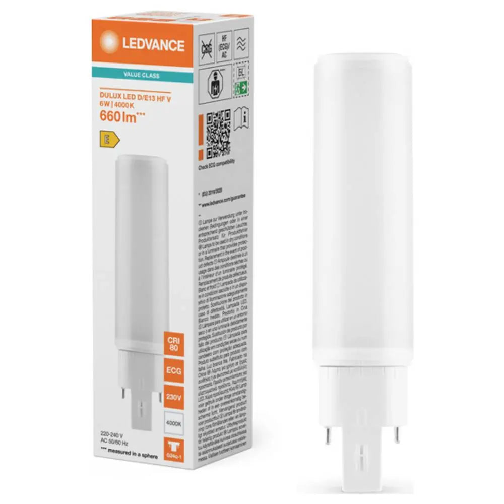 B-Ware Ledvance Led Lampe Röhre Stabform G24q 4 Stift Kaltweiß Weiß 8 Stück - 4058075821958