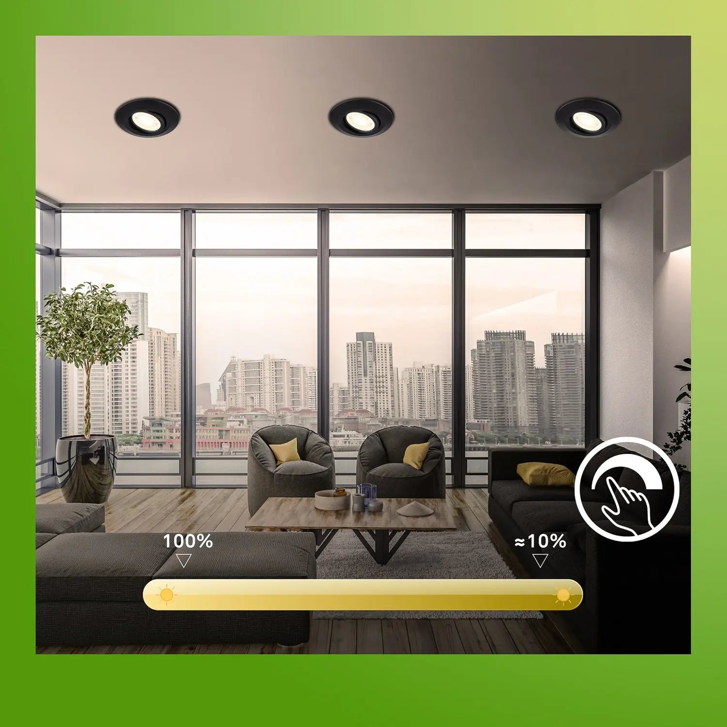 B-Ware Briloner Einbaulampe Deckenstrahler Klira Schwarz 3er Set Dimmbar Schwenkbar  - 4002707457251