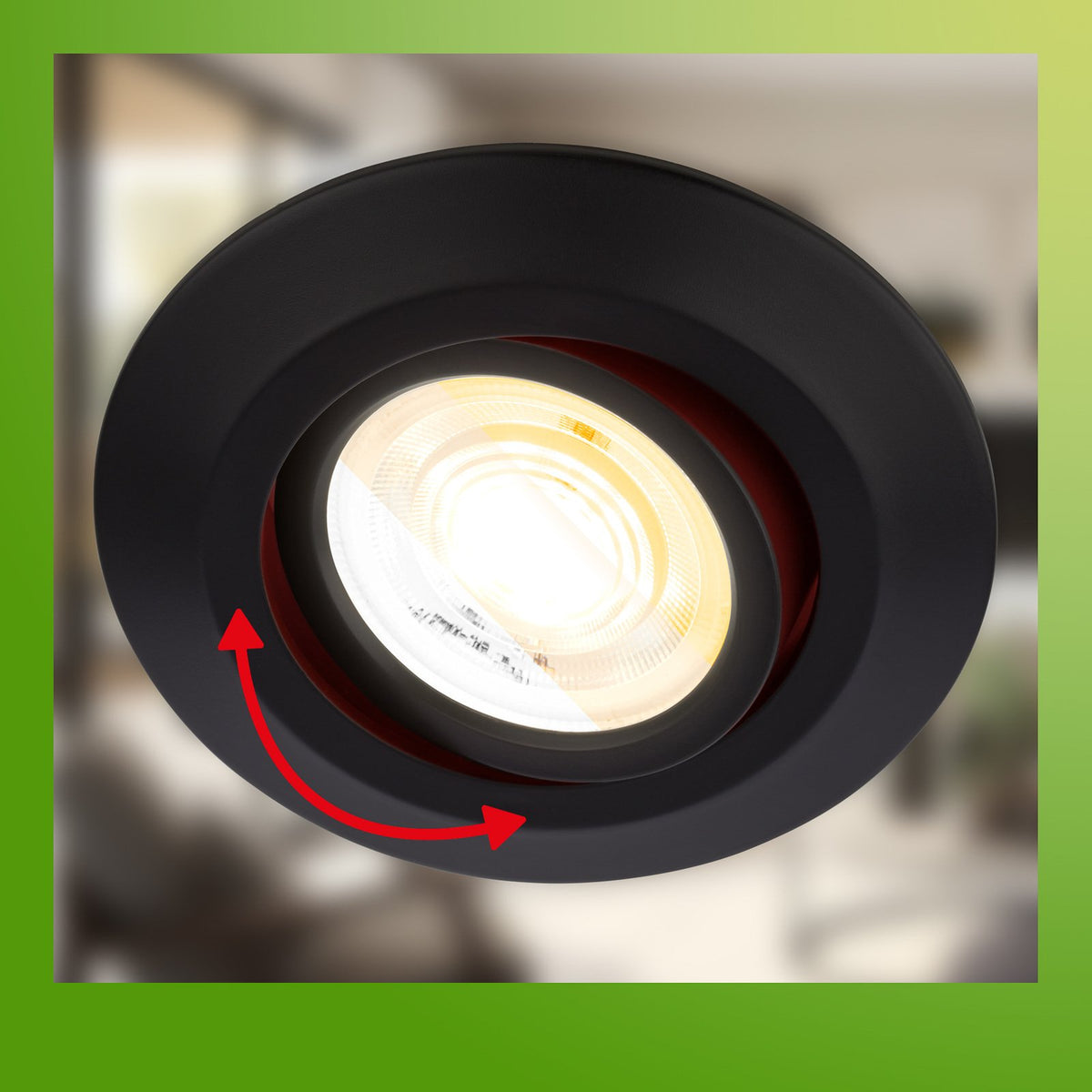 Briloner Einbaulampe Deckenstrahler Klira schwarz 3er-Set dimmbar schwenkbar - 4002707457251