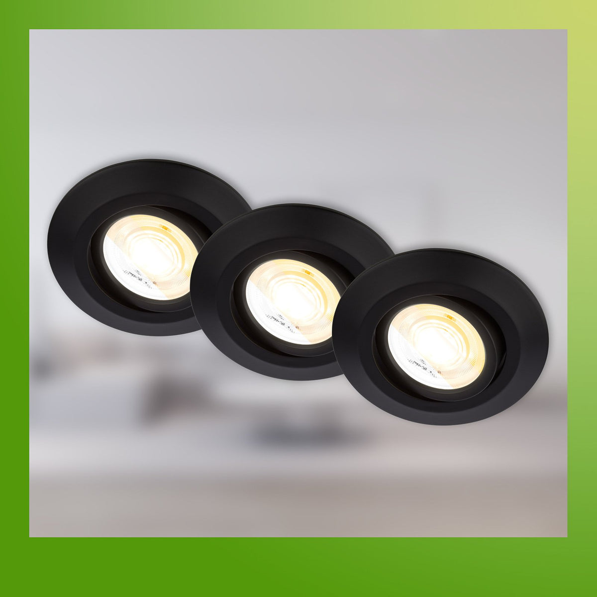 Briloner Einbaulampe Deckenstrahler Klira schwarz 3er-Set dimmbar schwenkbar - 4002707457251